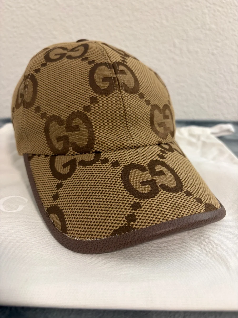 Brand New Gucci Jumbo GG Canvas Baseball Hat Brown Monogram Size XS (55cm)
